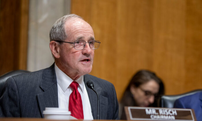 WASHINGTON, DC - OCTOBER 16: Chairman James Risch speaks  to Brian Hook State department Special Representative for Iran as he testifies during the Senate Foreign Relations Committee Holds Hearing On US-Iran Policy on October 16, 2019 in Washington, DC.  (Photo by Tasos Katopodis/Getty Images)
