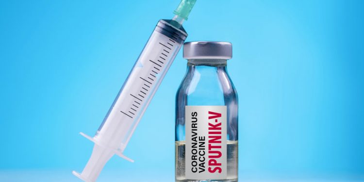 Antalya, TURKEY - August 11, 2020. The Covid-19 coronavirus vaccine produced in Russia named Sputnik-V.