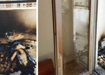 (ფოტოები) – “დალოცვილებო, დაიდგით საფერფლე…” – სიგარეტის ნამწვით დამწვარი მეზობლის აივანი