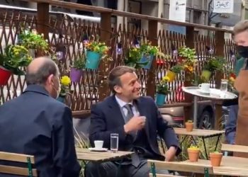 როგორ აღნიშნა მაკრონებმ კაფეებისა და რესტორნების გახსნა