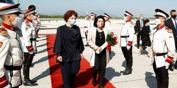 სალომე ზურაბიშვილმა ჩრდილოეთ მაკედონიაში ოფიციალური ვიზიტი დაიწყო