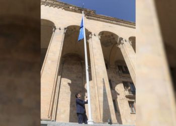 ევროკავშირის დროშის დაშვება მიუღებელია – კუჭავამ ევროკავშირის დროშა საკუთარი ხელით აღმართა