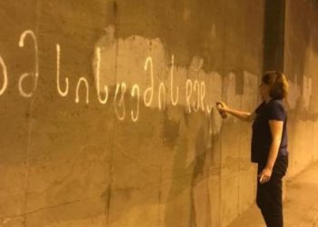 ამ სისტემის დედაც – წარწერები ივანიშვილის სახლთან