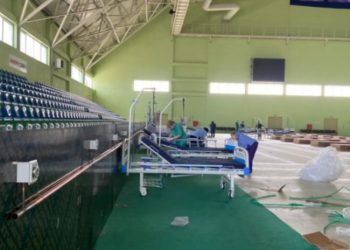 დიღმის ოლიმპიური სოფლის ერთ-ერთ დარბაზში საველე ჰოსპიტალი ეწყობა