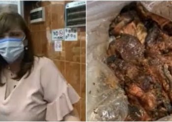 გახრწნილი ხორცი, მწერები და ბუზები – შოკისმომგვრელი კადრები ბათუმიდან (ვიდეო)