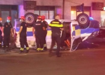 სასწრაფო დახმარების მანქანის გადაბრუნების შედეგად დაშავებულების, მათ შორის 77 წლის კოვიდინფიცირებული პაციენტის მდგომარეობა სტაბილურია