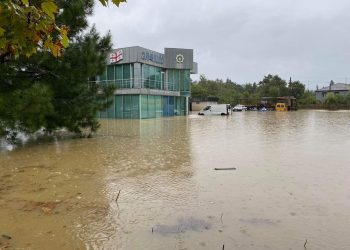 ურეკში ძლიერმა წვიმამ პოლიციის სამმართველო დატბორა