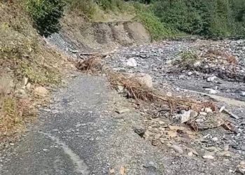 მეწყერი ლაფანყურში – სასაზღვრო ზოლამდე მისასვლელი გზის ნაწილი ჩაიხერგა