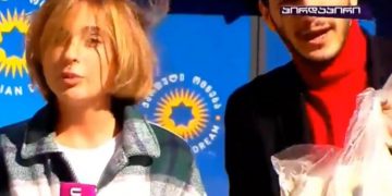 „აი, ეს ქატო ნოდარ მელაძეს საჩუქრად ჩემგან“ – პერფომანსი  „ტვ პირველის“ ეთერში