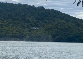 ყვარელში, ტყეში ხანძარია – სამუშაოებში ვერტმფრენი ჩაერთო