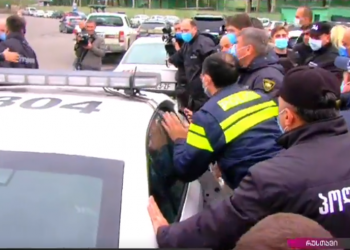 დაპირისპირება ციხესთან – სააკაშვილის მხარდამჭერი აქციის 4 მონაწილე დააკავა