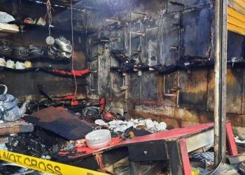 მარნეულის ბაზარში ჭურჭლის და ტანსაცმლის მაღაზიები დაიწვა