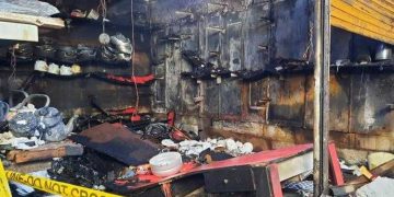 მარნეულის ბაზარში ჭურჭლის და ტანსაცმლის მაღაზიები დაიწვა