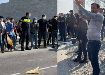 ზუგდიდის საკრებულოს წევრები და საჯარო მოხელეები ცოცხებით – ვინ გააჩერა კოლონა სამტრედიასთან?