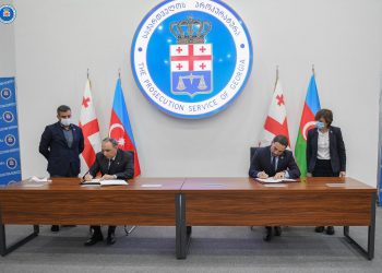 საქართველოს გენერალური პროკურორი ირაკლი შოთაძე აზერბაიჯანის რესპუბლიკის გენერალურ პროკურორს კამრან ალიევს შეხვდა