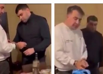 (ვიდეო) – “შეიძლება, დავლიო? ეს წამოიღეთ…” – სააკაშვილის დაკავების კადრები
