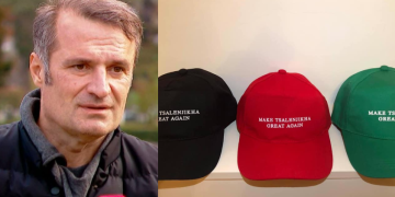 წალენჯიხის მერი გია ხარჩილავა კეპებს ყიდის