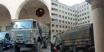 პარლამენტში მძიმე ტექნიკა შეიყვანეს