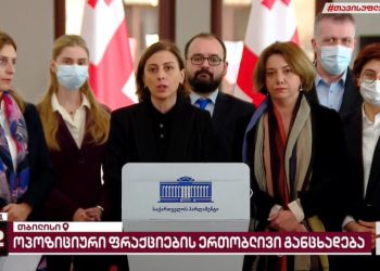 ერთობლივი ვიზიტი კიევში – ოპოზიცია უკრაინასთან დაკავშირებით ერთობლივ განცხადებას ავრცელებს