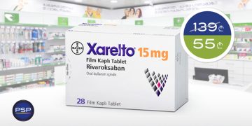 დღეიდან PSP-ში 15მგ ქსარელტოს მომხმარებელი თურქეთის აფთიაქების ფასად -55 ლარად შეიძენს