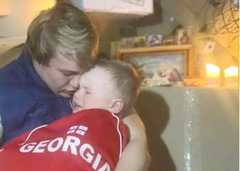 საქართველოს ნაკრების წევრი შვილთან ერთად უკრაინაში იმყოფება