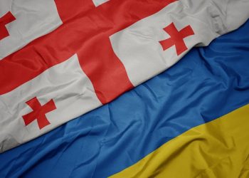 ქართული დროშა საქართველოს მოქალაქეების ხელმოწერით – უკრაინის მხარდამჭერი აქცია თბილისში