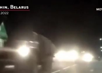 ბელარუსიდან უკრაინის მიმართულებით რუსული სამხედრო კოლონა მიემართება