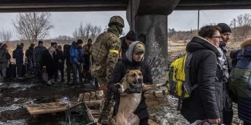 “ევაკუაციის დროს ადამიანებმა თავიანთი “ოთხფეხა მეგობრებიც არ მიატოვეს” (ფოტორეპორტაჟი)