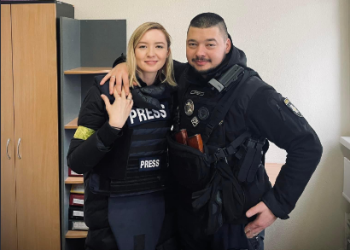 ქორწილი ომში – ჟურნალისტი ფრონტის ხაზზე დაქორწინდა