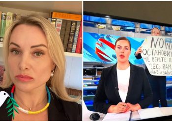 “ვრემიას” წამყვანი, მის ეთერში გამოჩენილი უკრაინის მხარდამჭერი პლაკატის შემდეგ, სიმშვიდის მოსაპოვებლად იოგას მიმართავს