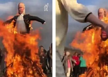 რუსებმა პუტინი “დაწვეს” – რიტუალი თბილისში – უკრაინელ “ჯადოქრებს” რუსმა “ჯადოქრებმა დაასწრეს – (ვიდეო)