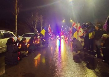 უკრაინაში დაღუპული ქართველი გმირების ჩამოსვენების კადრები ( ვიდეო)