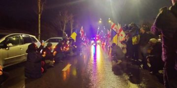 უკრაინაში დაღუპული ქართველი გმირების ჩამოსვენების კადრები ( ვიდეო)