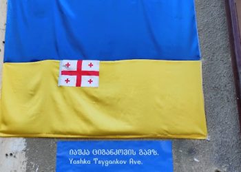 “იაშკა ციგანკოვის გამზირი” – აქტივისტებმა მოსკოვის გამზირზე აბრებს სტიკერები გადააკრეს