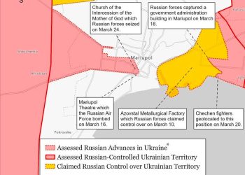 “მარიუპოლი: თეთრით აღნიშნულია უკრაინელების მიერ კონტროლირებადი ადგილები” – ბატიაშვილი