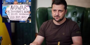 “მადლობელი ვარ იმ გოგოსი, ვინც “პირველი არხის” ეთერში პლაკატით ხელში შევიდა” | ზელენსკი “ვრემიას” რედაქტორზე