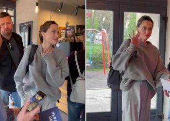 ანჯელინა ჯოლი ლვოვში, კაფეში შენიშნეს