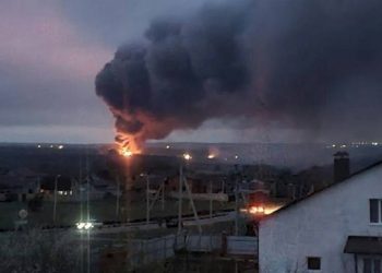 რუსეთში, ბელგოროდის ოლქში საბძოლო მასალების საცავი იწვის