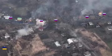 უკრაინელებმა რუსების კოლონას მხოლოდ ერთი ტანკით შეუტიეს და ჯავშანტექნიკა გაუნადგურეს