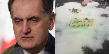 კონსტანტინე გამსახურდია: როგორც ირკვევა, ეს წარწერა სექტანტური ჯგუფის წარმომადგენელმა, მძიმე ფისიქიური პრობლემების მქონე მამრობითი სქესის სუბიექტმა დადო