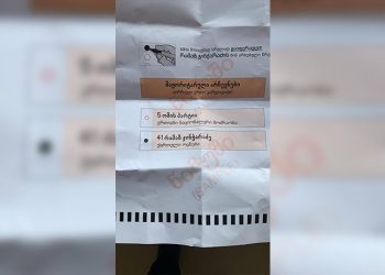 ბათუმში საარჩევნო უბნებთან ფლაერებს არიგებენ, სადაც წერია, რომ ხმა “ოცნების” კანდიდატს უნდა მისცენ