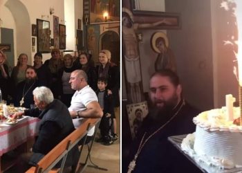 მღვდელმა, რომელმაც დაბადების დღე ტაძარში აღნიშნა, გაფრთხილება მიიღო