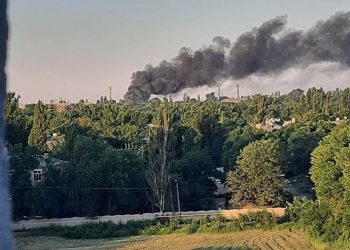 ოკუპირებულ ლუგანსკის ოლქში ვაგნერის ბაზა იწვის