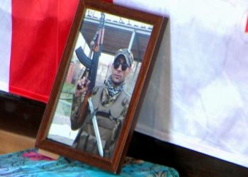 უკრაინაში დაღუპული ქართველი გმირი, გიორგი გრიგოლია აბაშაში სამხედრო პატივით დაკრძალეს