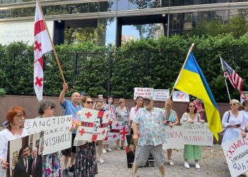 “მოვიდნენ ” ქოცებიც” და”ნაცებიც” – აქცია ამერიკაში – ფოტოები