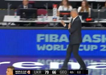 უკრაინის ნაკრების მწვრთნელმა ქართველ კალათბურთელებს უხამსი ჟესტი აჩვენა