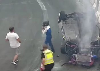 მევლუდ მელაძე დრიფტის დროს ამოტრიალდა