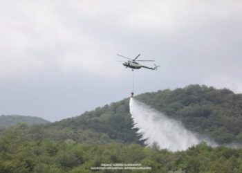 შილდის მთებში ხანძრის ქრობის პროცესი განახლდა