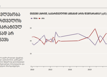 მოსახლეობის უმრავლესობა საქართველოს დემოკრატიულ ქვეყნად არ მიიჩნევს – NDI