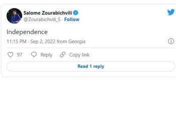 სალომე ზურაბიშვილი ტვიტერზე ერთსიტყვიანი პოსტების ტრენდს შეუერთდა